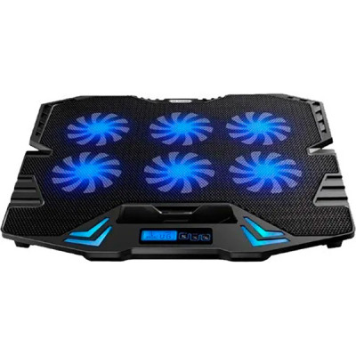 Підставка до ноутбука IceCoorel 10-17", 6*70mm 1800 RPM, 2*USB, + LCD, 365*297*30mm, Black (K8) Вінниця - фото 2