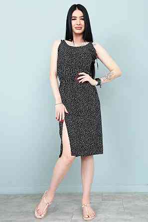 Літній сарафан з розрізом "Kristen" оптом | Розпродаж моделі Чорний, 42-44 Київ