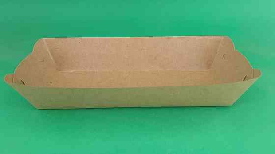 Тарілка човник крафт ЩІЛЬНА без ламінації 250*100*45 (100 шт) Харків