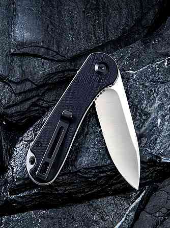 Ніж складаний кишеньковий Civivi Elementum, (7.5 см) D2 / G10 чорний Київ
