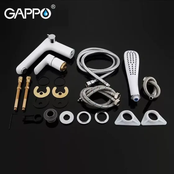 Смеситель на борт ванны GAPPO G1148 белый/хром Киев