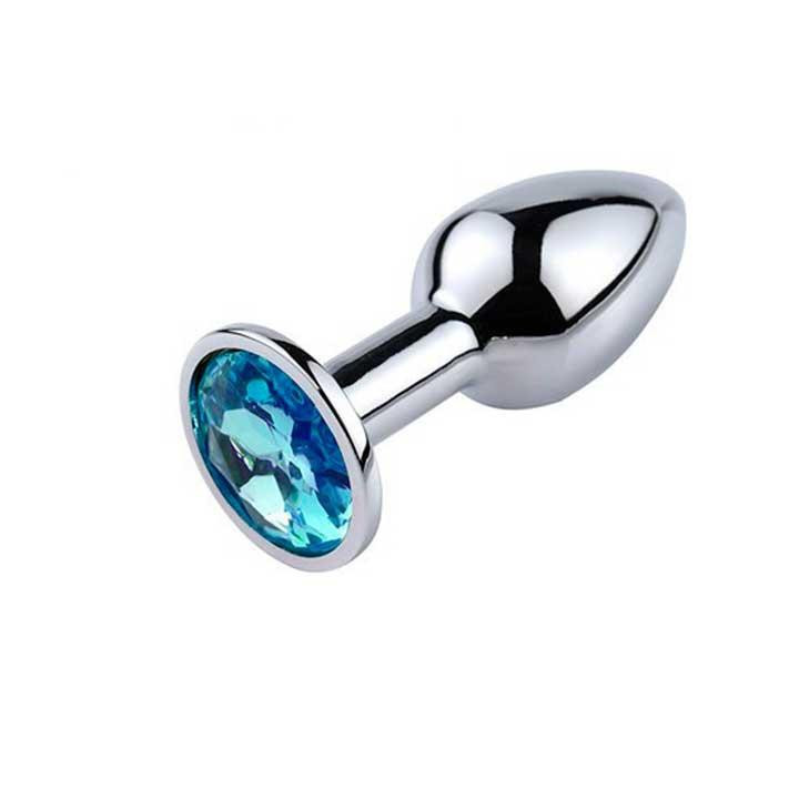 Сталева анальна пробка із кристалом XS - 1,9*5,3 (см) – Анальні іграшки Вінниця - фото 3