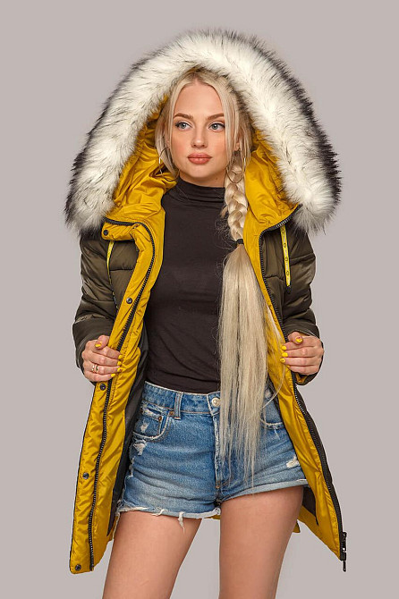 ЗИМНЯЯ ЖЕНСКАЯ КУРТКА ЛИЗА С МЕХОМ ЕНОТ, В РАЗМЕРАХ 44-56р Киев - изображение 7