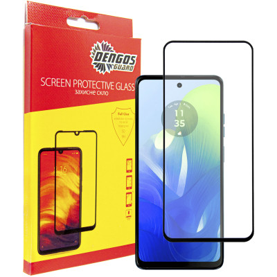 Стекло защитное Dengos Full Glue Motorola Moto G04 (black) (TGFG-354) Винница - изображение 1