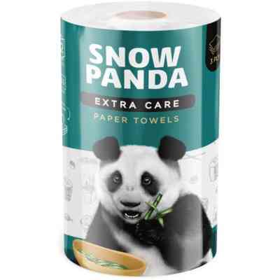Бумажные полотенца Сніжна Панда Extra Care 3 слоя 450 листов 1 рулон (4820183971500) Винница