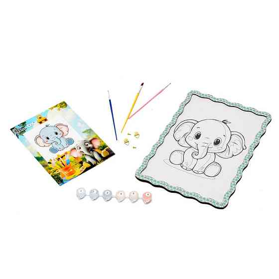Дитячий набір для розпису по дереву "Слоник" Puz-22949 формат А4 Вінниця