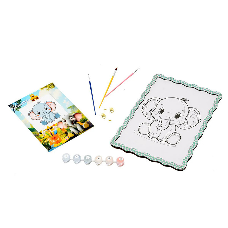 Дитячий набір для розпису по дереву "Слоник" Puz-22949 формат А4 Вінниця - фото 3