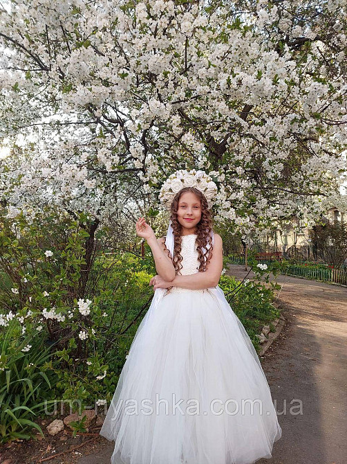 Длинное белое платье 128-146 Кривой Рог - изображение 8