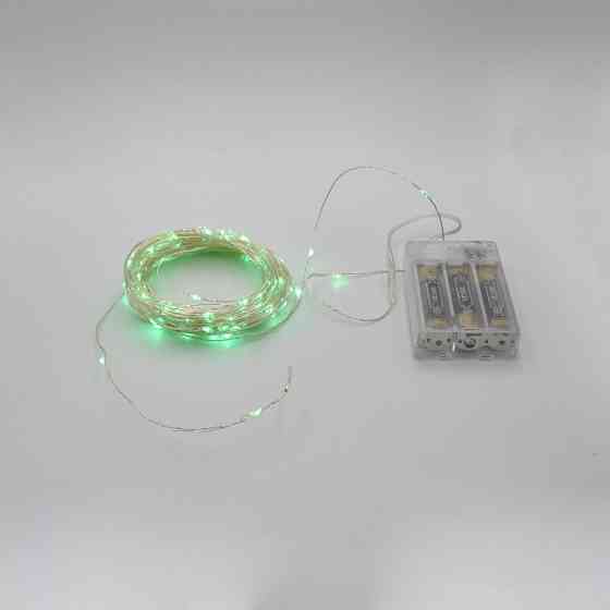 Xmas гирлянд 200 Led (Copper) на медной проволоке (Капля росы) G Зеленая от батарее+USB 7297 Киев