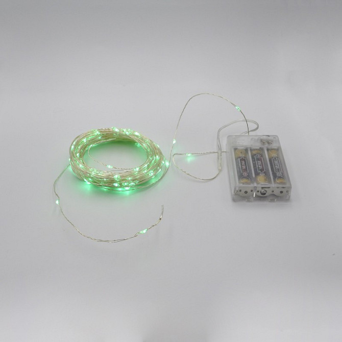 Xmas гирлянд 200 Led (Copper) на медной проволоке (Капля росы) G Зеленая от батарее+USB 7297 Киев - изображение 2