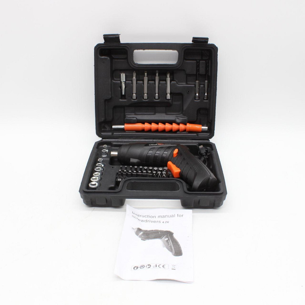 Викрутка акумуляторна з насадками 48в1, 1800 мАг, у кейсі / Електровикрутка / Міні шуруповерт Київ - фото 10