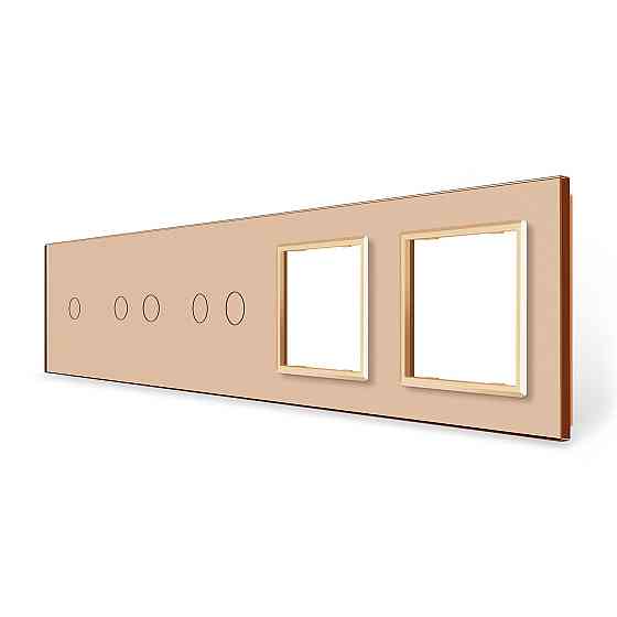 LIVOLO Рамка 5-постова для одного 1-сенсорного, двох 2-сенсорних вимикачів і двох розеток (1-2- Коломия