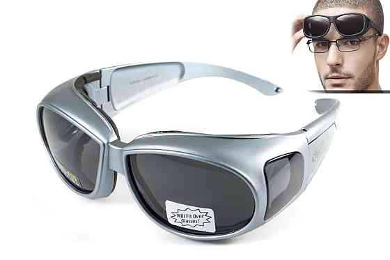 Окуляри захисні з ущільнювачем Global Vision Outfitter Metallic (gray) Anti-Fog, чорні в сірій оправі Запоріжжя