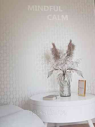 Шпалери метрові вінілові на флізелін Marburg Villa Romana геометрія смужки зигзаг сріблясті на білому Київ