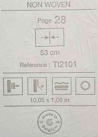 Шпалери вінілові на флізеліні Grandeco Time метрове листя монстери структурні білі сріблясті Київ