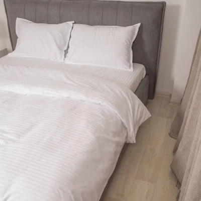 Постільна білизна Tiare White Сатин Страйп Кольоровий двоспальний (White_Stripe_dv) Вінниця - фото 9