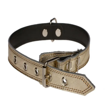 Нашийник 2223 20мм "Перламутр" шкіра подвійний Мідний Вінниця