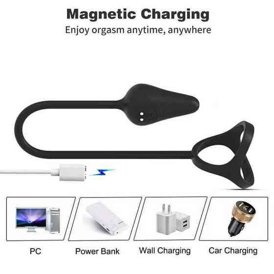 Вибро массажер простаты Funtasmo с эрекционным кольцом и пультом Д/У Винница