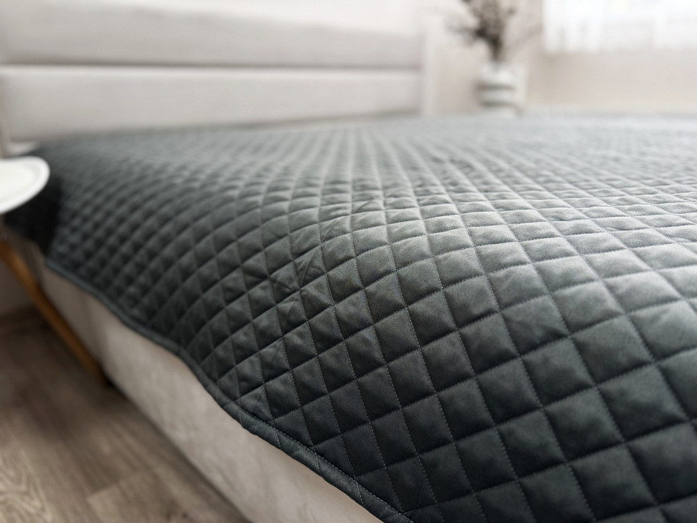 Ecotton Покривало Ecotton 200х220 см антиалергенне з полісатину сірого кольору Nid Grey Киев - изображение 4