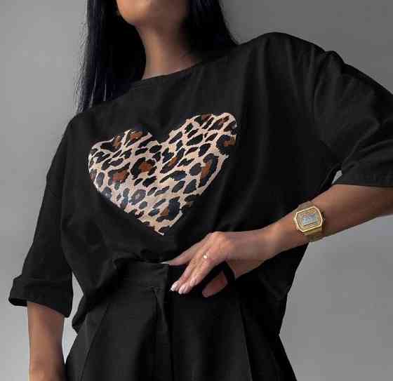 Футболка женская с принтом  46 Черная 2664084157 Днепр