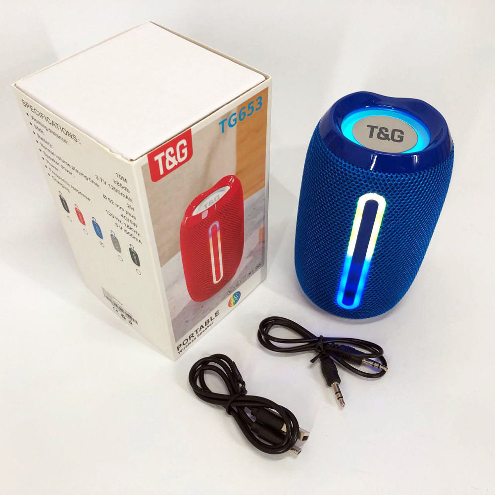 Колонка на акумуляторі зі світломузикою TG653, Bluetooth колонка з динамічним підсвічуванням XM-61 Львів - фото 1