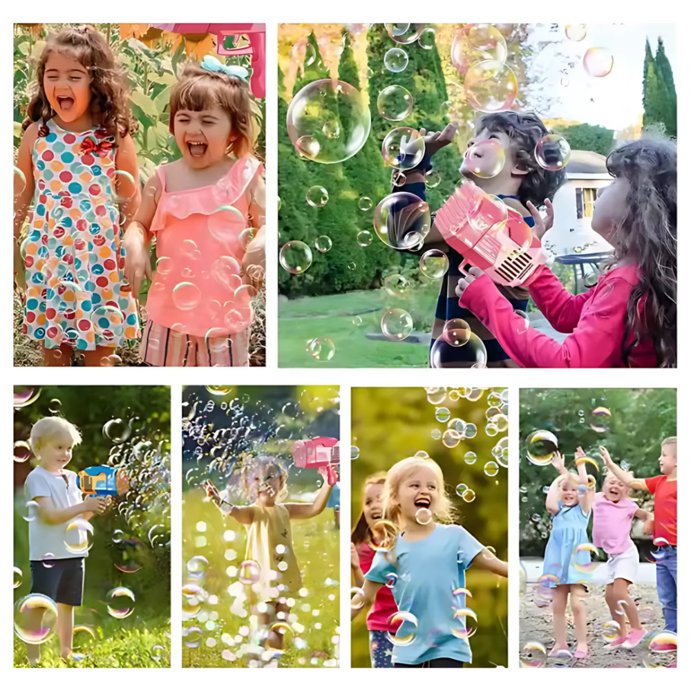 Пистолет для мыльных пузырей, генератор мыльных пузырей на аккумуляторе, мыльные пузыри для детей, зеленый Каменец-Подольский - изображение 2