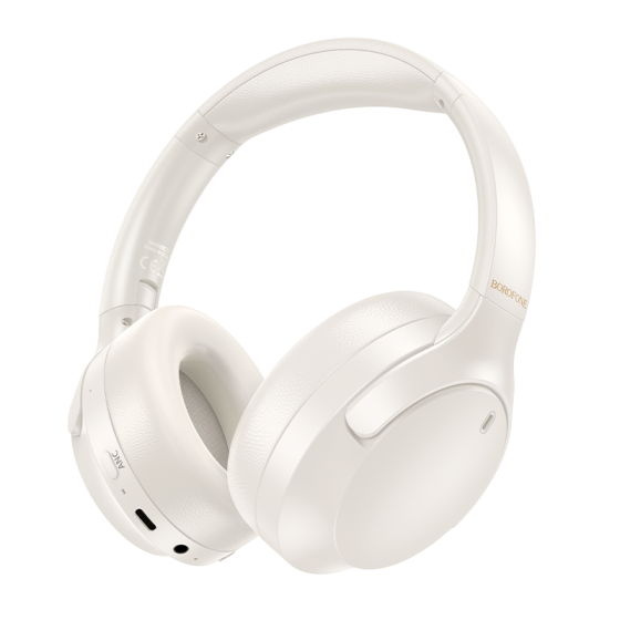 Беспроводные наушники BOROFONE BO31 Prestige active noise Reduction BT headphones Milky white Одеса