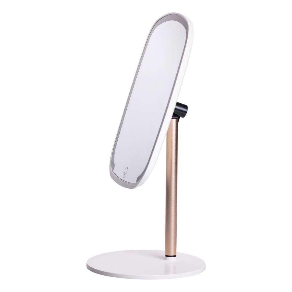 Настільне дзеркало з підсвічуванням 23х18 см для макіяжу на ніжці Біле HP-10-6AW Київ - фото 3