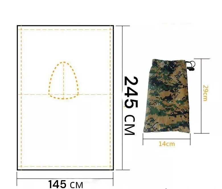 Пончо піксель дощовик тент водонепроникний проклеєний тактичний камуфляжний накидка Одеса - фото 5
