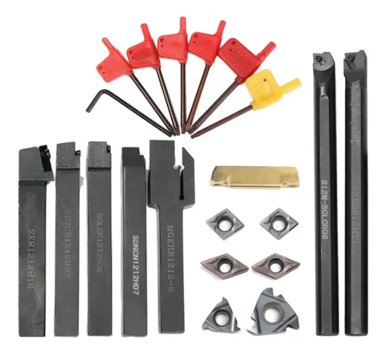 Набор токарных державок с пластинами и ключами, 7 шт Киев