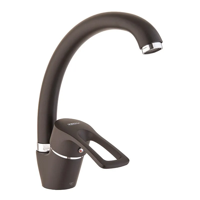 Сучасний кухонний змішувач Zerix YUB 181 GREY з комфортним керуванням Харків - фото 1