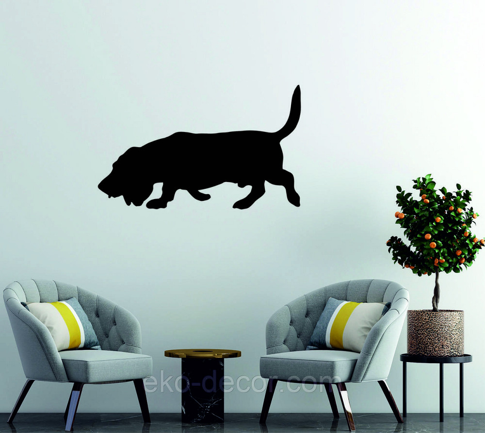 Декоративное настенное Панно «Бигль», Декор на стену 70*42 см, Черный Киев - изображение 1