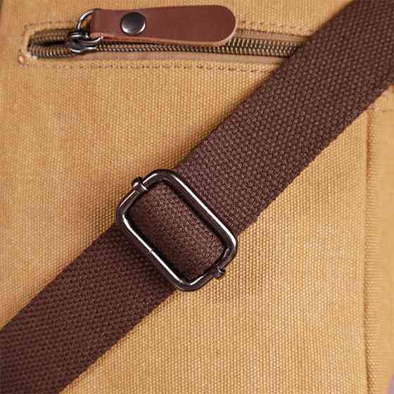 Відмінна невелика чоловіча сумка із щільного текстилю Vintage 22222 Пісочний Київ