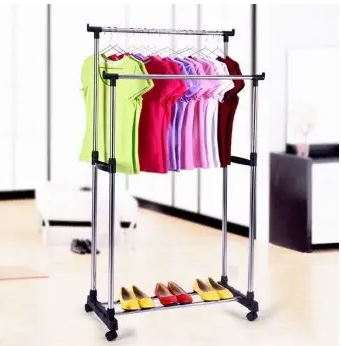 Підлогова подвійна вішалка для одягу Double-Pole MINI телескопічна 720-1300х450х1000-1600 мм - 12830 Одеса - фото 3