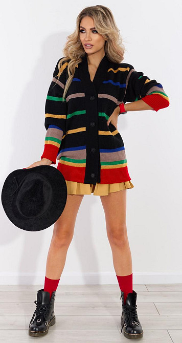 Свободный облегченный кардиган в полоску (42-48) Киев - изображение 2