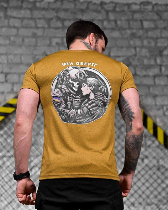 Тактическая потоотводящая футболка мой предохраняет кайот ДЛ7239 Одесса - изображение 4