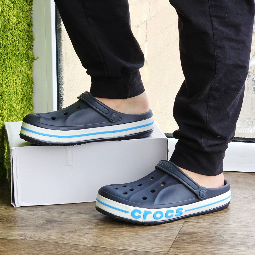 Крокси Темно-сірі капці CROCS Шльопанці Чоловічі Жіночі Сині (розміри: 39,40,41,42) Дніпро - фото 4