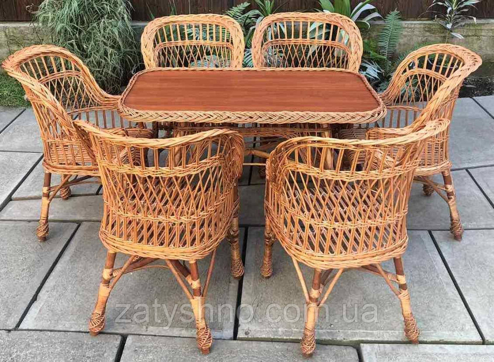 Мебель плетеная в холл |Мебель из лозы с большим столом |мебель плетеная из лозы Киев - изображение 2