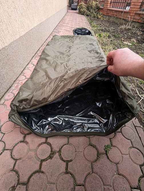 Демісезонний спальний мішок просторий Omni-Heat. Спальник ЗСУ. Військовий спальний мішок збільшень  Дніпро - фото 4