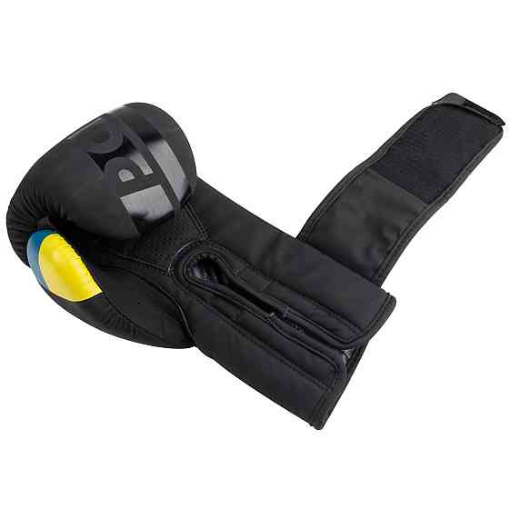 Боксерские перчатки для бокса и единоборств черные на липучке 14 унций PowerPlay 3021   Ukraine Киев