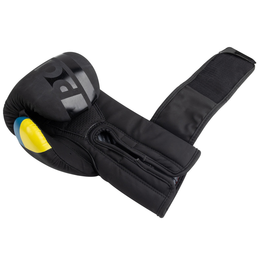 Боксерські рукавички для боксу та єдиноборств чорні на липучці 14 унцій PowerPlay 3021 Ukraine Київ - фото 6