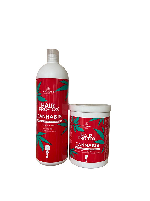 Шампунь + маска для волосся Kallos Cosmetics Hair Pro-Tox Cannabis Shampoo з кератином 1000 мл Виноградів - фото 1