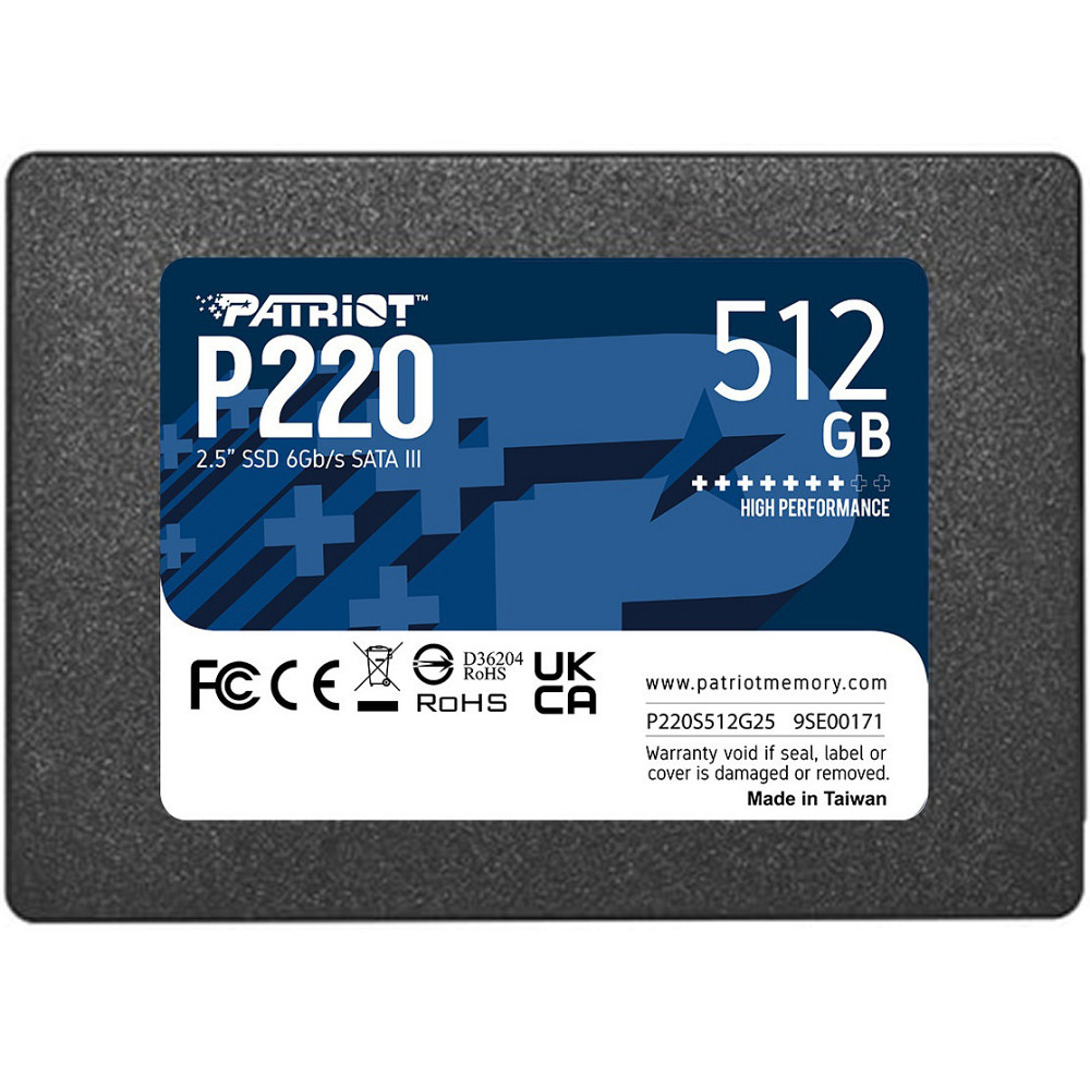 Накопичувач SSD 512GB Patriot P220 2.5" SATAIII TLC (P220S512G25) 2.5" Харків - фото 1