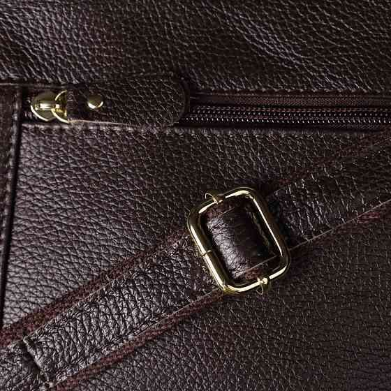 Жіноча сумка з натуральної шкіри зі зручною внутрішньою організацією Коричневий (Vintage) Київ