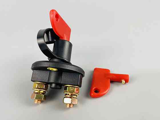 Вимикач маси універсальний, механічний 12/24 В (червона мідь) 100 A. М8 — мідний болт Мукачево