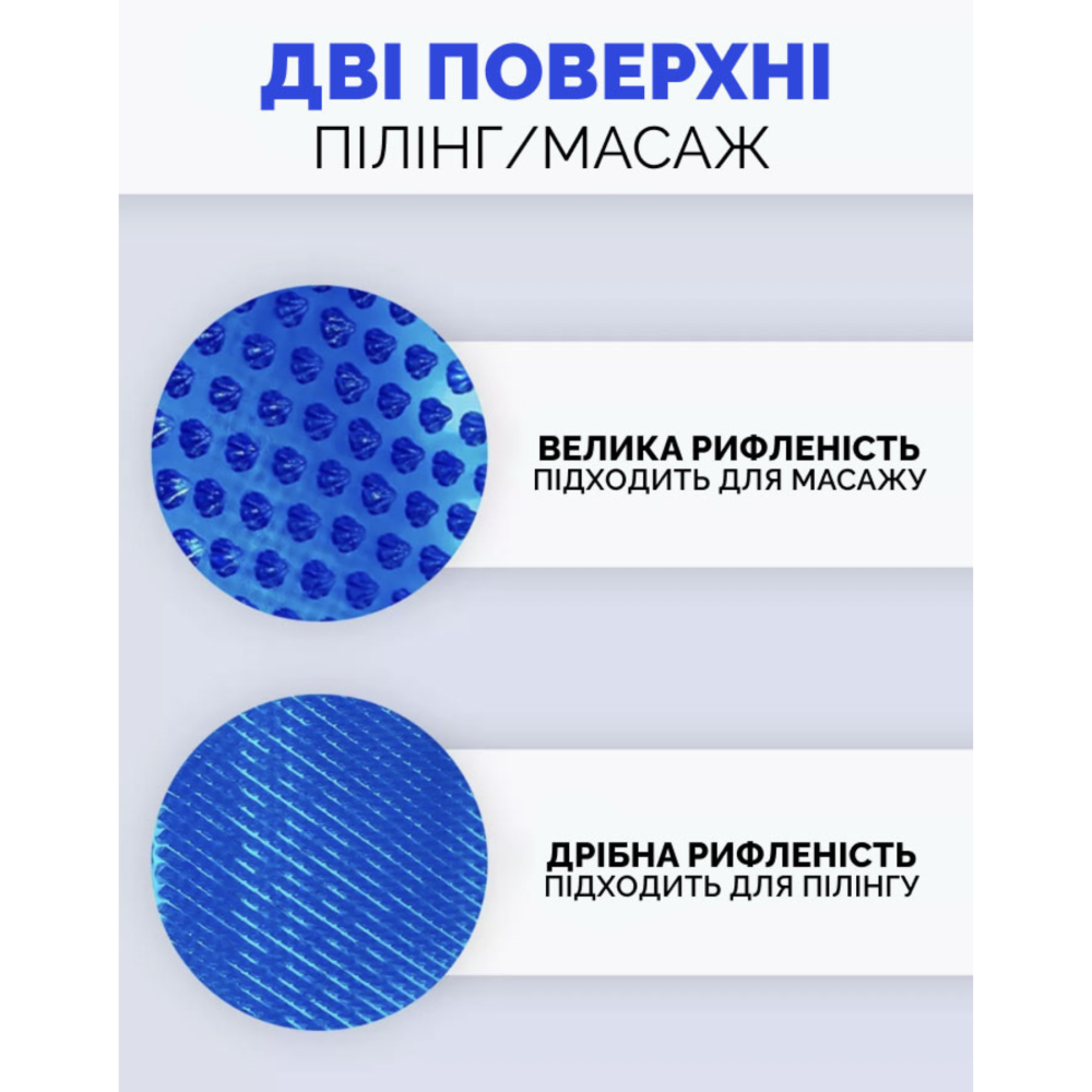 Рукавичка для антицелюлітного масажу синя Reclaire cosmetics Київ - фото 13