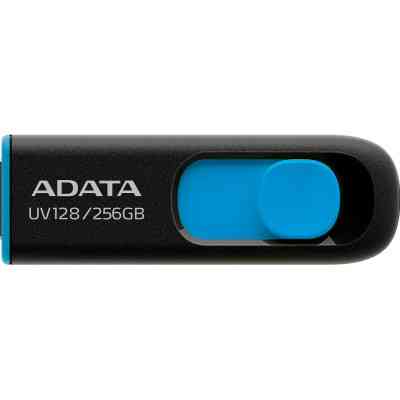 USB флеш накопитель ADATA 256GB UV128 Black/Blue USB 3.2 (AUV128-256G-RBE) Винница