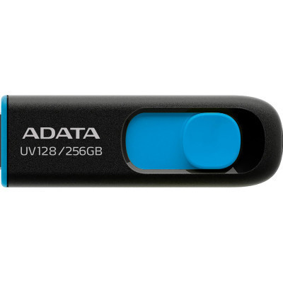 USB флеш накопитель ADATA 256GB UV128 Black/Blue USB 3.2 (AUV128-256G-RBE) Винница - изображение 1
