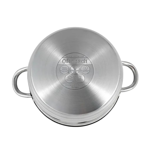 Набір каструль 8 предметів (каструлі 14*8,5см-1,1л/16*9,5см-1,7л/18*10,5см-2,4л/20*11,5см-3,4л) нержавіюча сталь Ofenbach Житомир