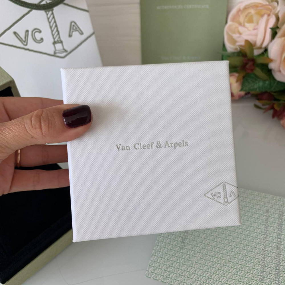 Упаковка преміум Van Cleef Коробочка, всередині замша, футляр, чохол для сертифіката, пакет, стрічка Одеса - фото 9